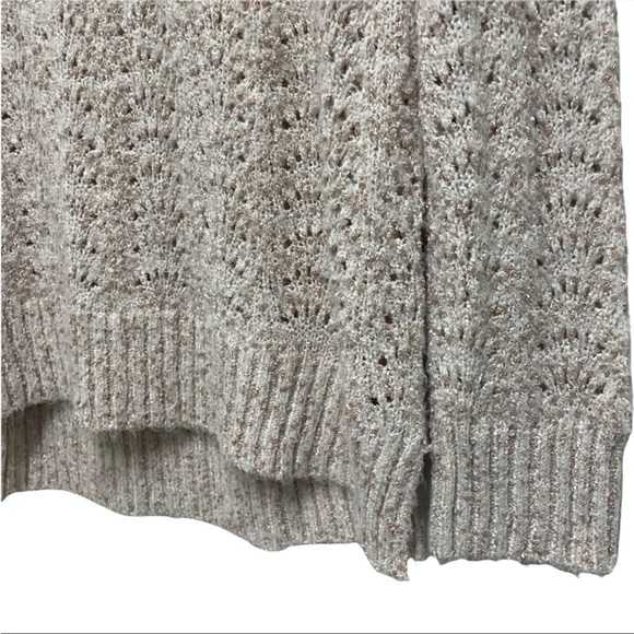 NEW NORDSTROM WIT & WISDOM Pointelle Metallic
Mock Neck Sweater Size Large - Picture 4 of 8